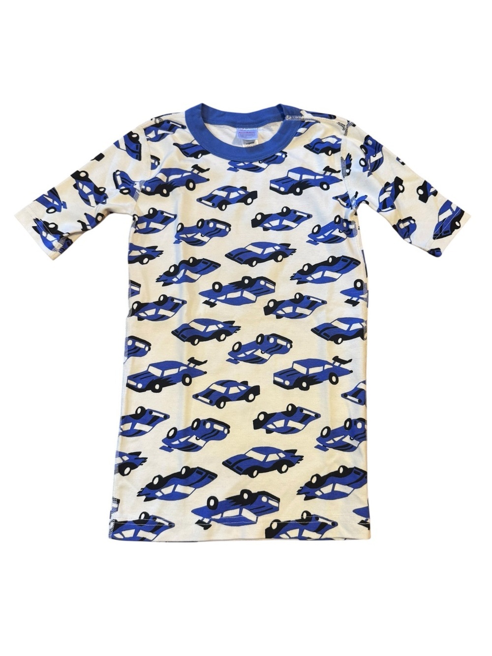 Hanna Andersson Blue and White Crewneck Tee